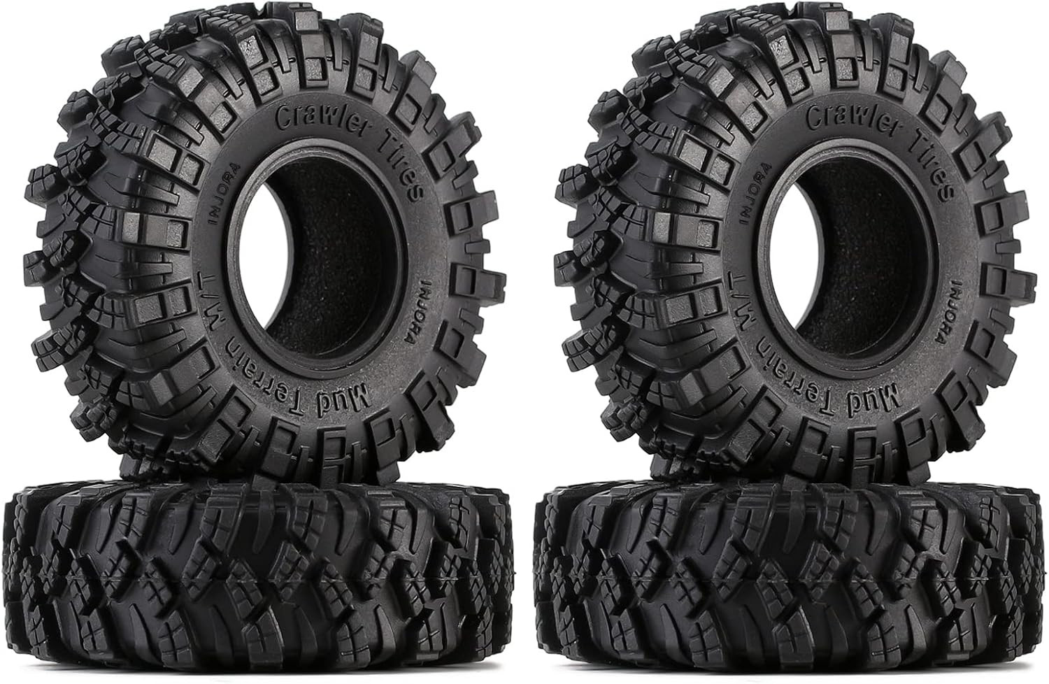 INJORA 1.0 Tires - S5 Crawler Mud Terrain Kraken Claw for SCX24 TRX4M AX24