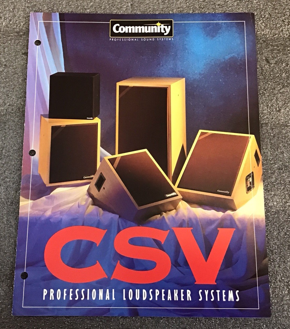 Community CSV: Professional Loudspeaker Systems Information Manual