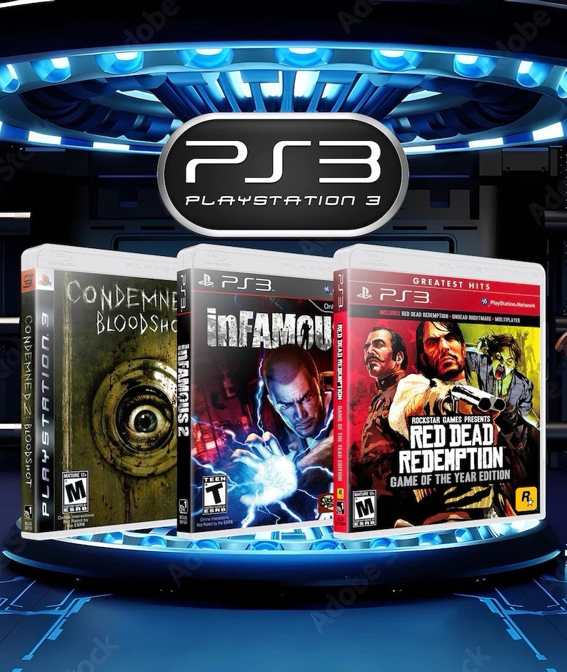 PS3 Custom Replacement Game Cover Art + Red Blu-ray PS3 Case – No Game