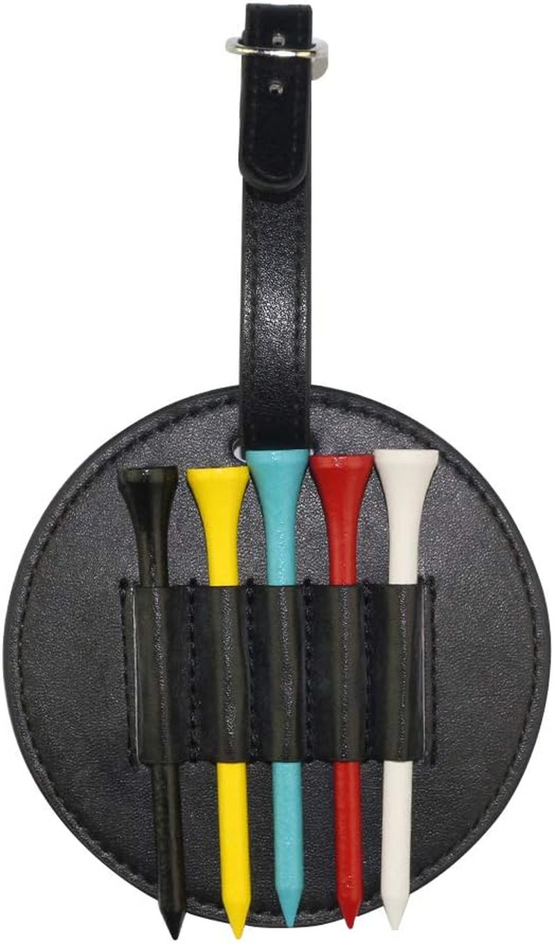 Golf Tee Holder with Wood Golf Tees Value 1 Set Golf Tee Holder for Bag