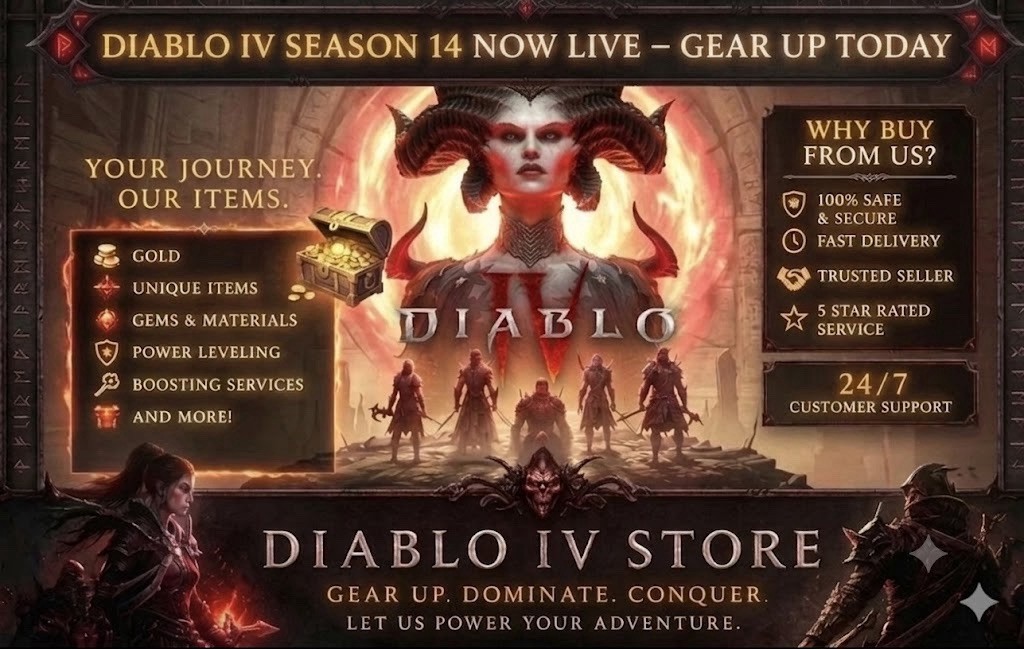 Diablo 4 Season 14 SC Shop 🔥 🔥Leveling Gold Pit Runs Mats keys and more🔥 D4