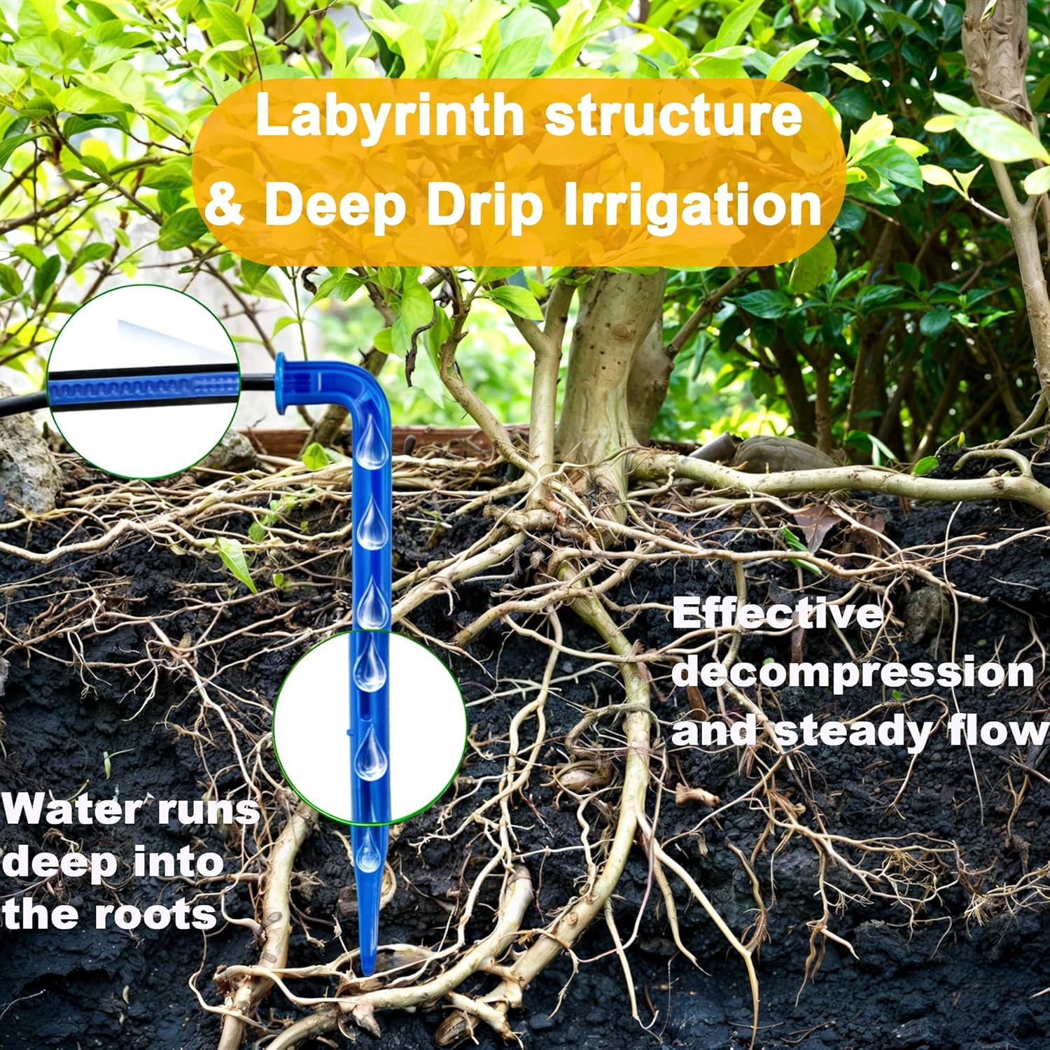 Solar Drip Irrigation System with Timer, Programmable Smart Watering with 2200Ma