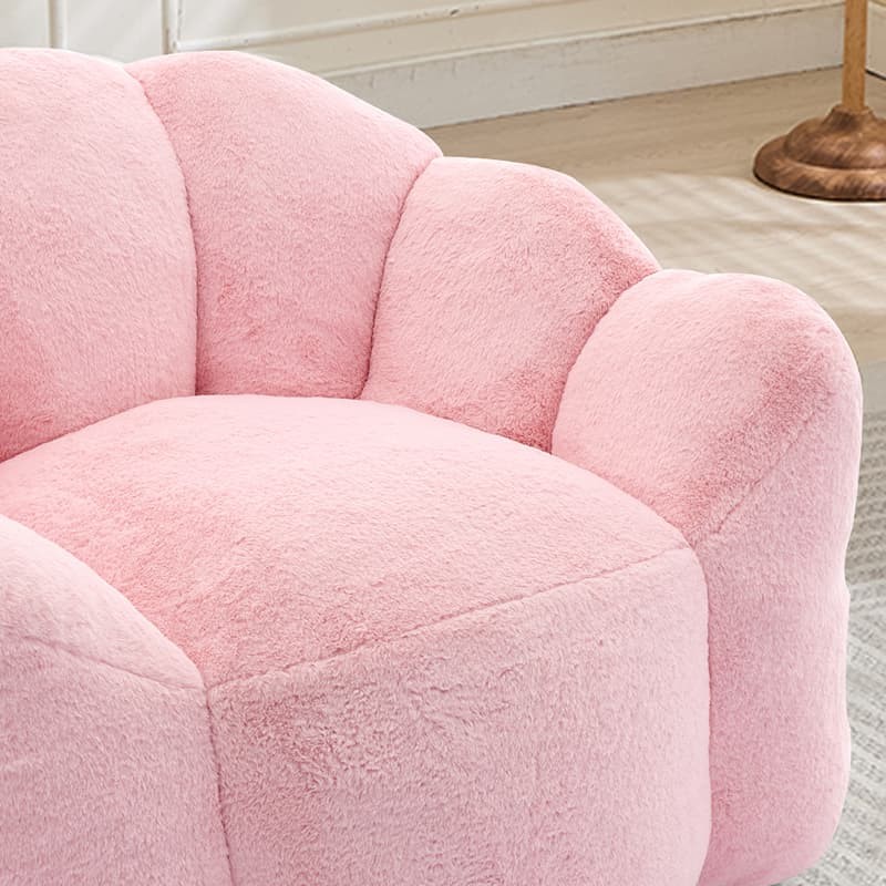 Pink Lotus Compression Sofa Bean Bag Pull Ring Portable Living Room Bedroom
