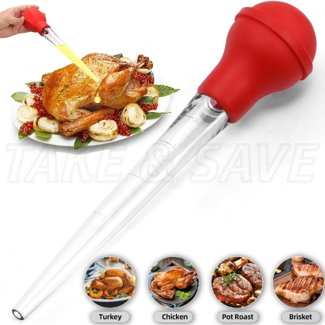 1.5 Oz Extra Large 11" Turkey BBQ Baster, Heat Resistant & Dishwasher Safe