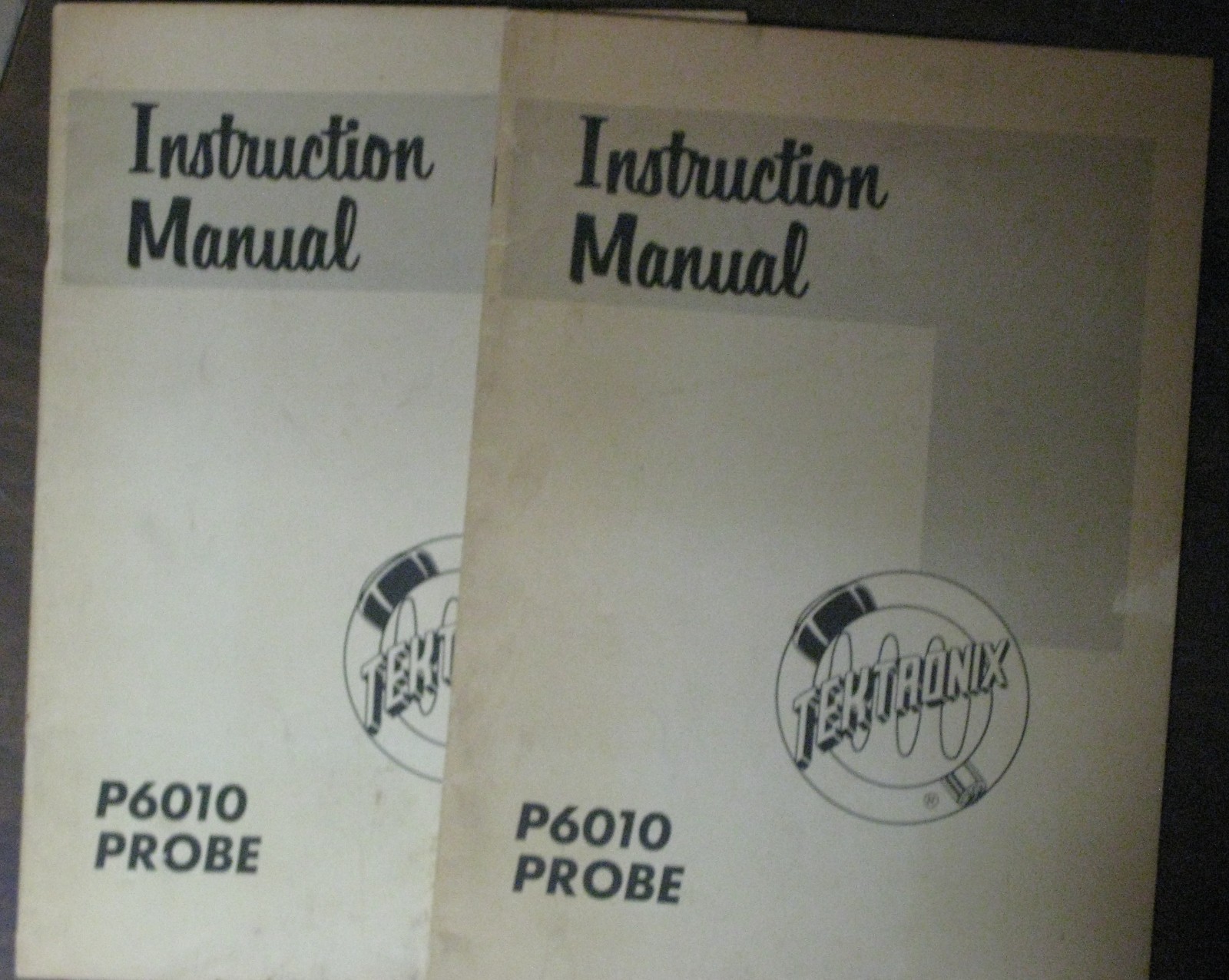 Lot of 2 Tektronix  P6010 Probe Instruction Manuals 1965-66