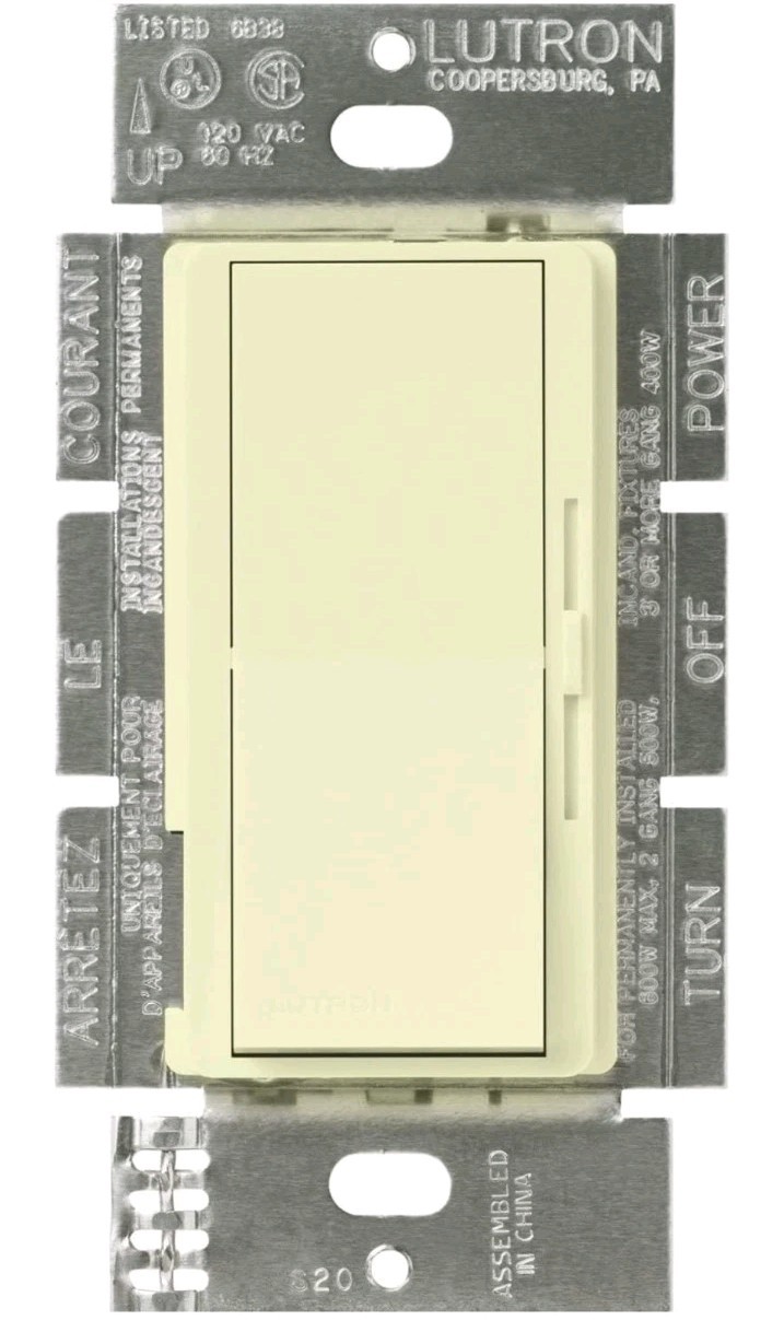 Diva Dimmer Switch for Electronic Low Voltage, 300-Watt/Single-Pole or 3-Way, Iv