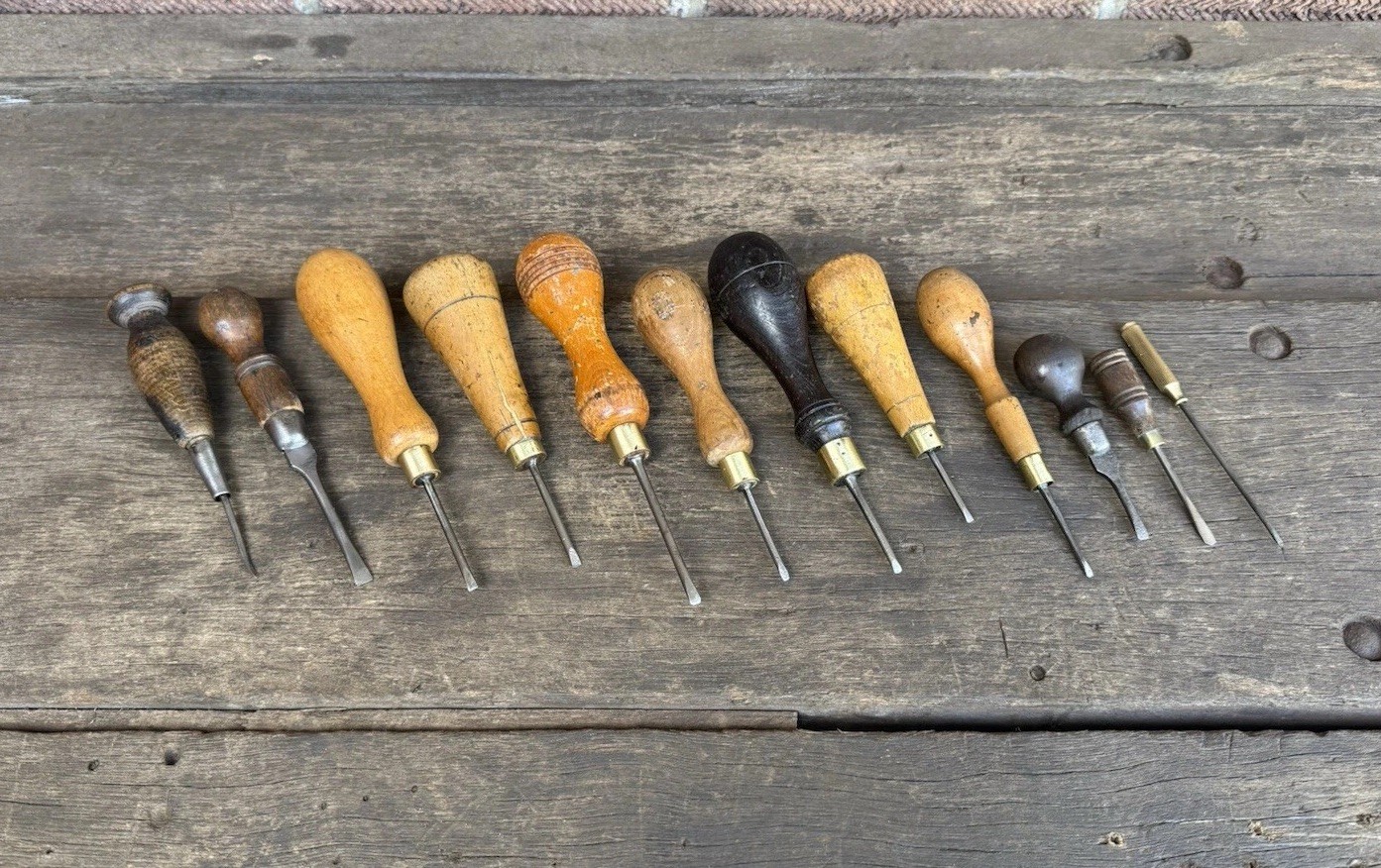 Joblot 12 Vintage Flathead Gunsmith Screwdrivers Turnscrew Model Making Jeweller