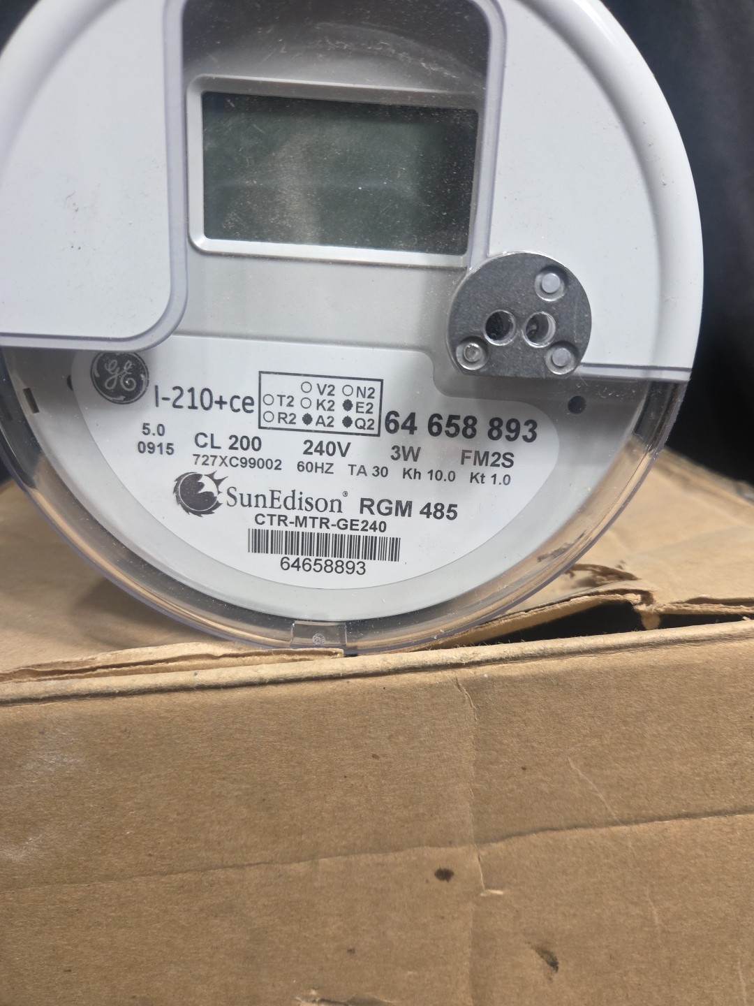 GE SMART Electric METER I-210+CE CLASS 200 240V 3W House Panel Usage