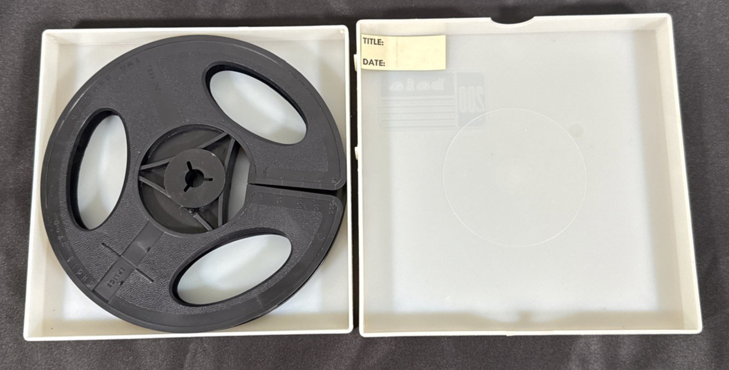 Baia Dual 8mm 200 Ft Plastic Movie Reels with Cases Vintage Film Supply