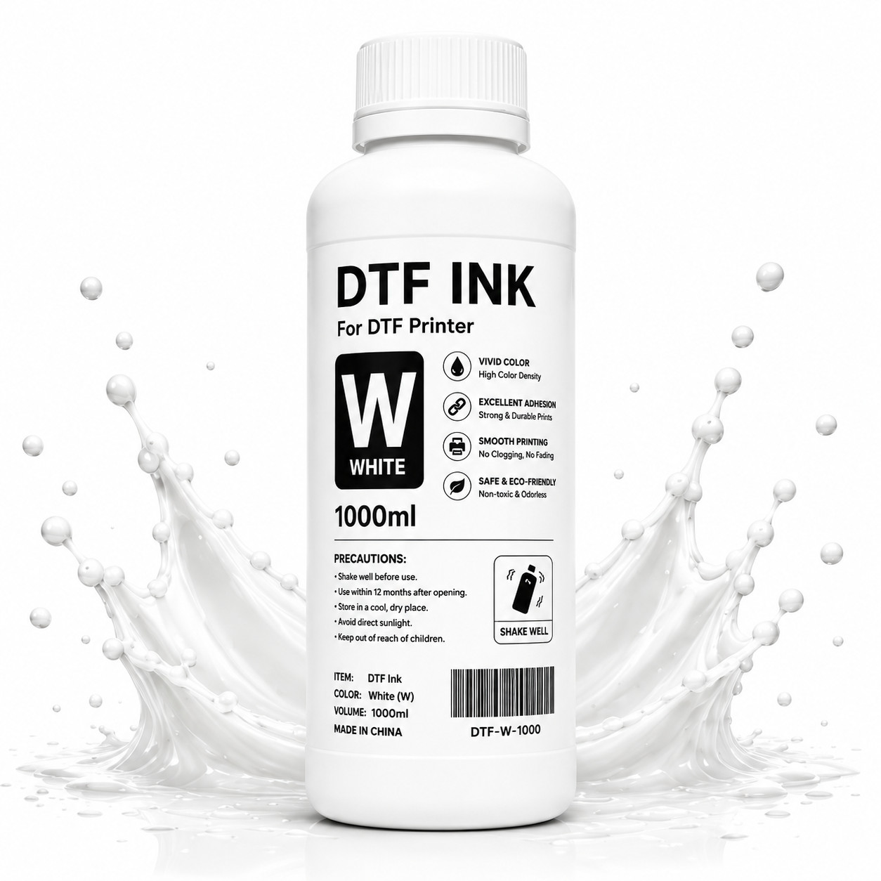 DTF Ink 33.8 fl oz 1000ml WHITE Premium Pigment Ink