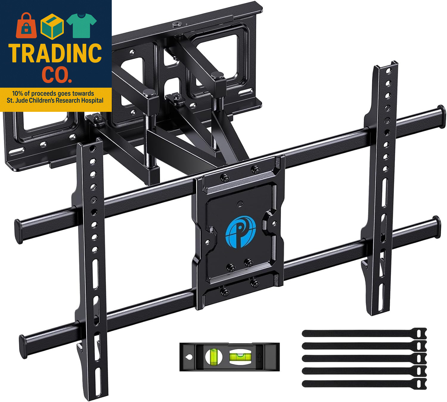 Full Motion TV Wall Mount for Most 37-84 Inch Tvs up to 132Lbs, Wall Mount TV Br