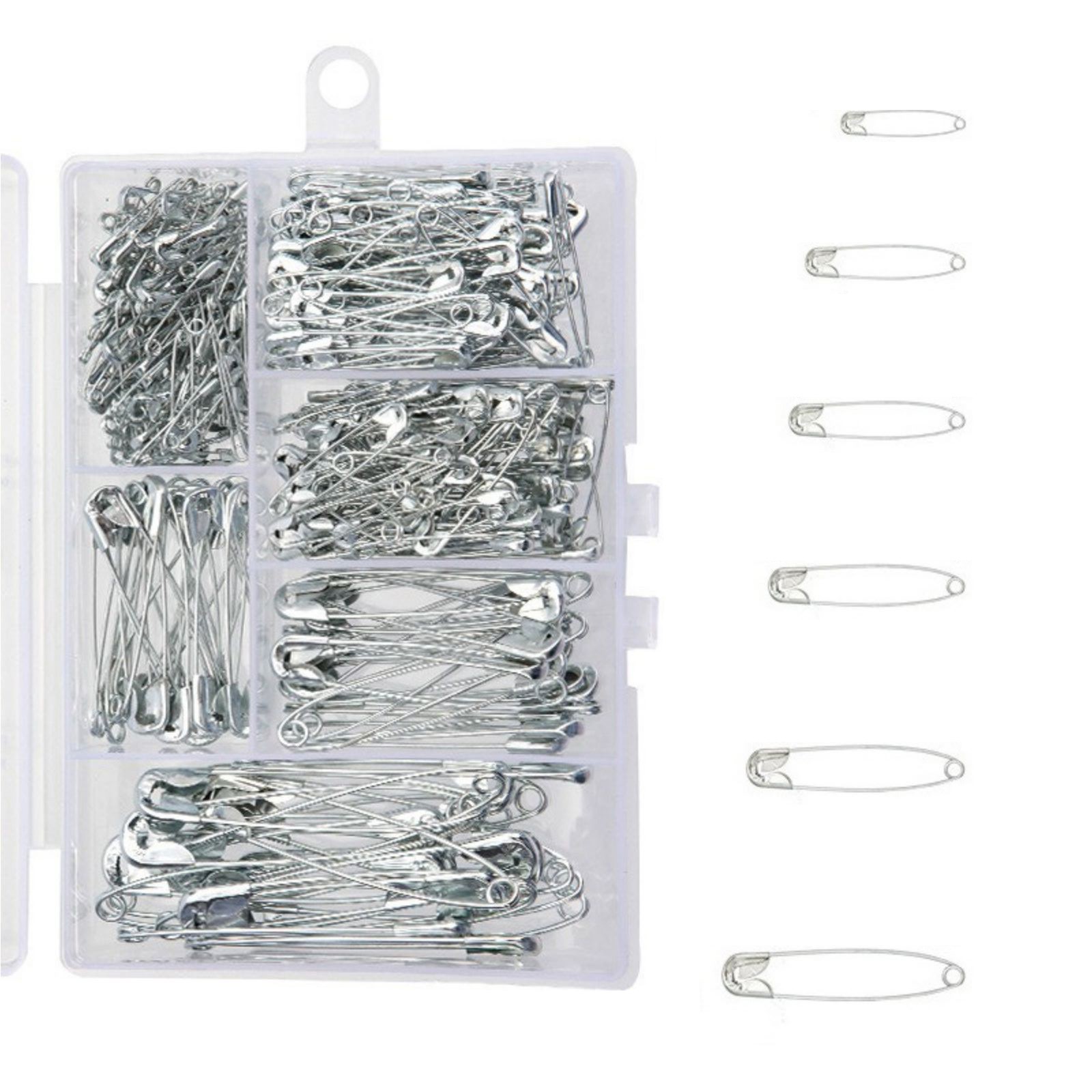 300* Safety Pins Assorted 6 Size For Sewing Crafting Tailoring Clothing DIY