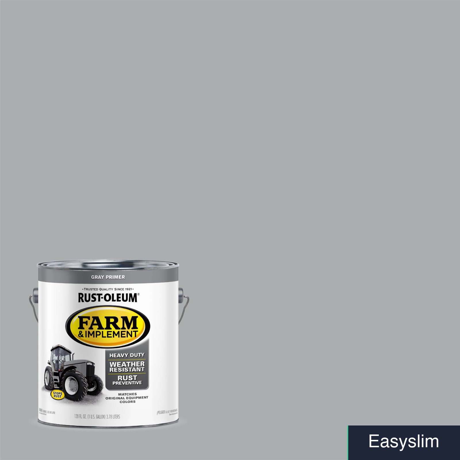 Enamel Primer Paint 1 Gallon Gray Farm Implement Rust Preventative