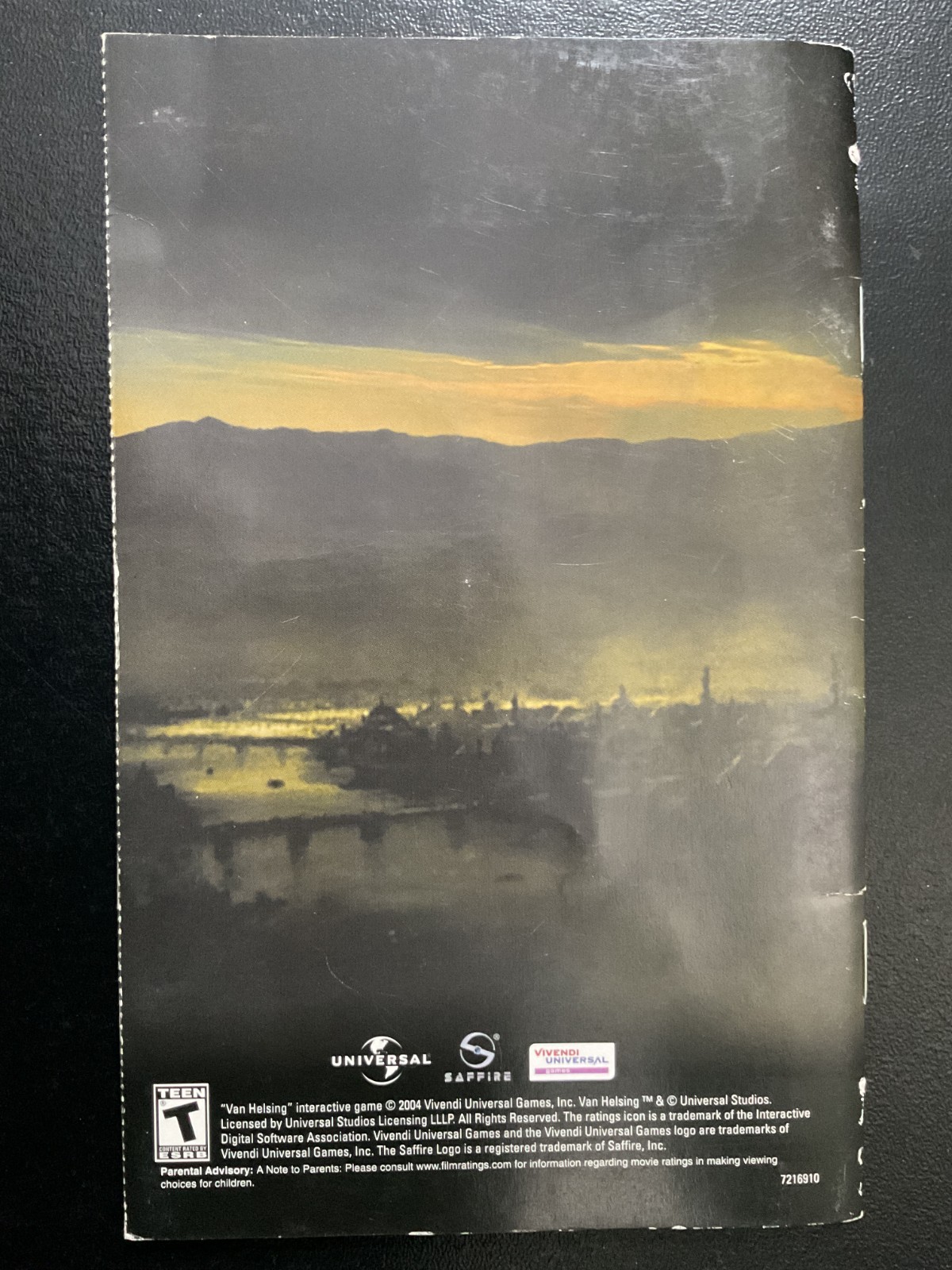 Van Helsing Microsoft XBOX Instruction Manual Only