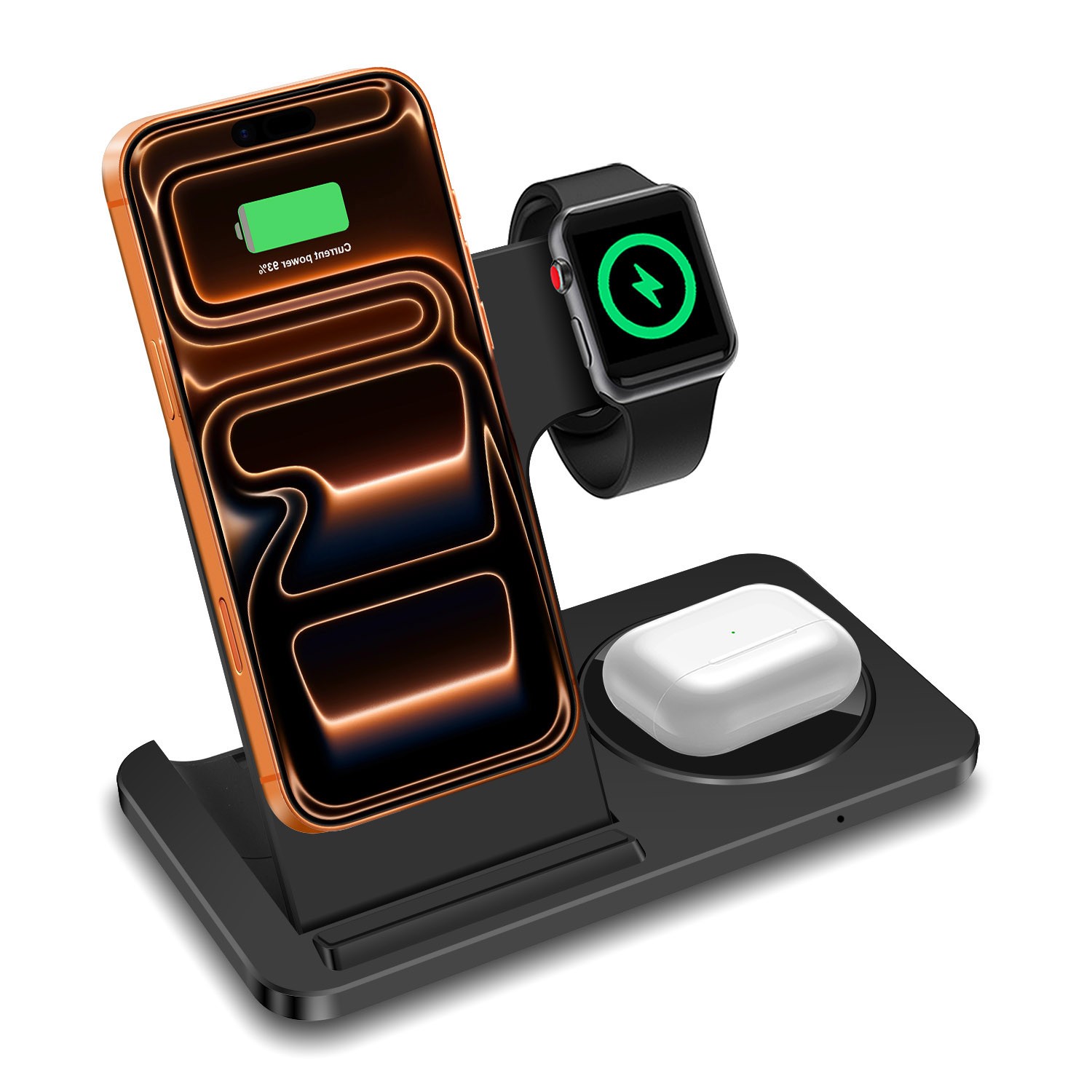 3in1 Magnetic Wireless Charger Dock Station For Apple Watch Air Pods iPhone 17e