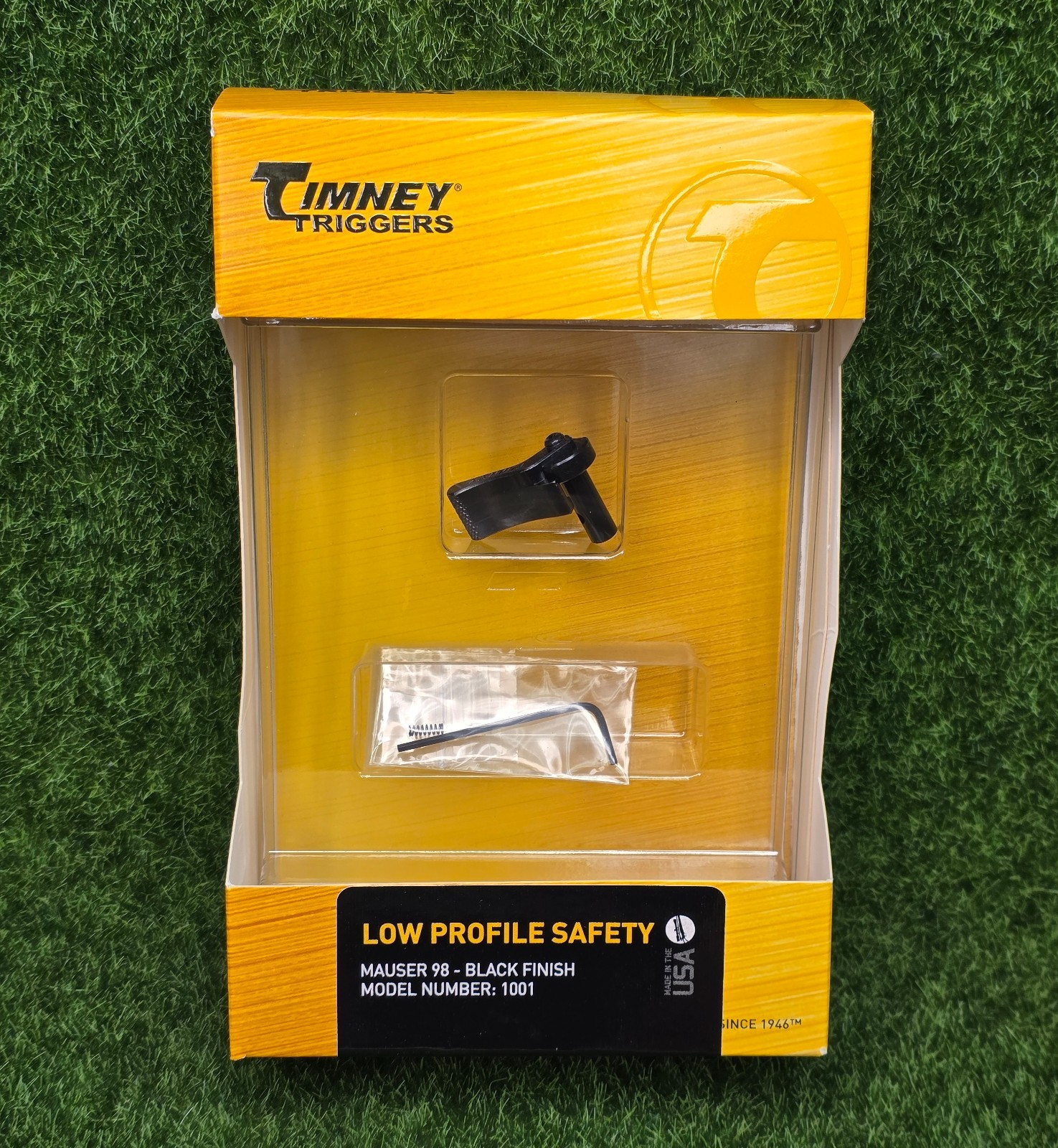 Timney Mauser 98 Low Profile Safety Switch, Steel, Black Finish - 1001