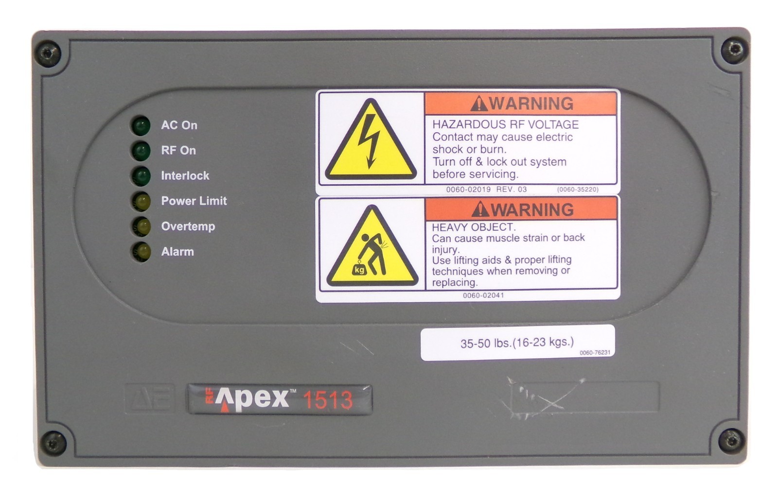 Apex 1513 AE Advanced Energy Unmarked RF Generator Working Spare