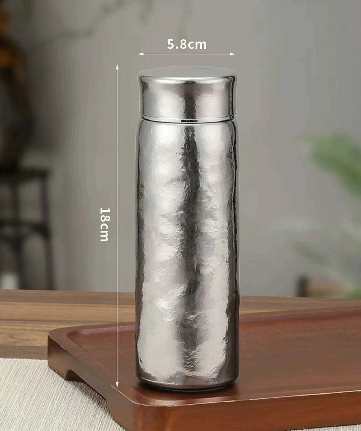 300ml Double Wall Pure Titanium Vaccum Bottle Water Flask Travel Drink Cup