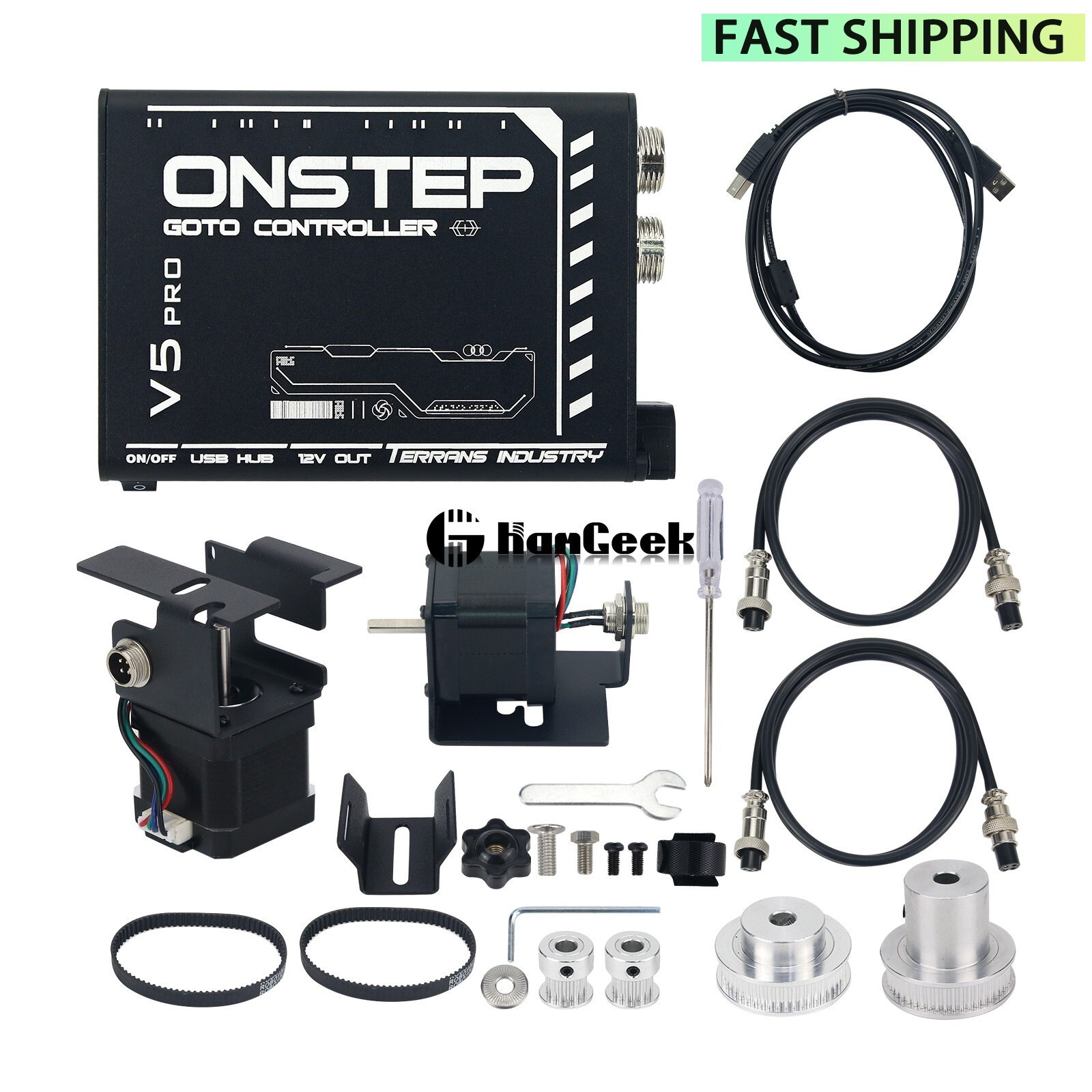 V4 EQ3D Pro Equatorial Mount GOTO Biaxial Tracking Astronomical Accessory Black