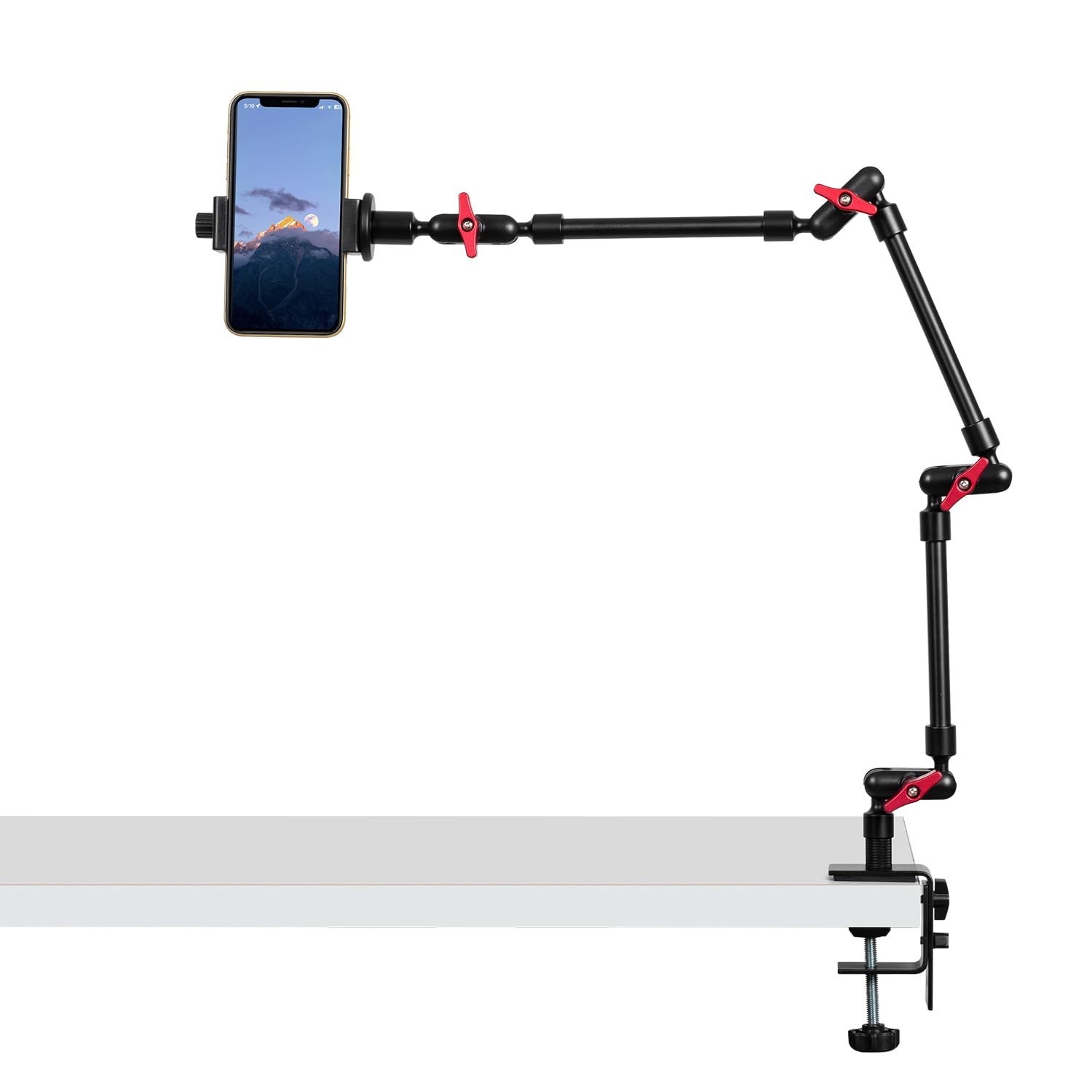 Magic Arm with Clamp, Long Articulating Arm Camera Mount, Adjustable Phone Mo...
