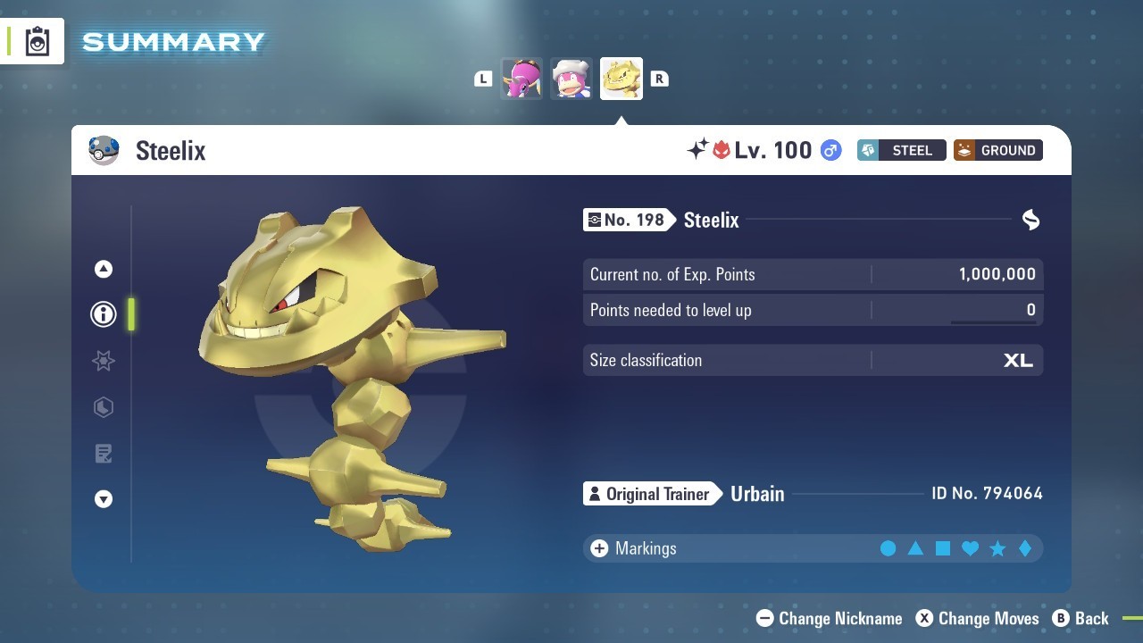 Steelix Shiny Alpha 6IVs Battle Ready - Legends ZA