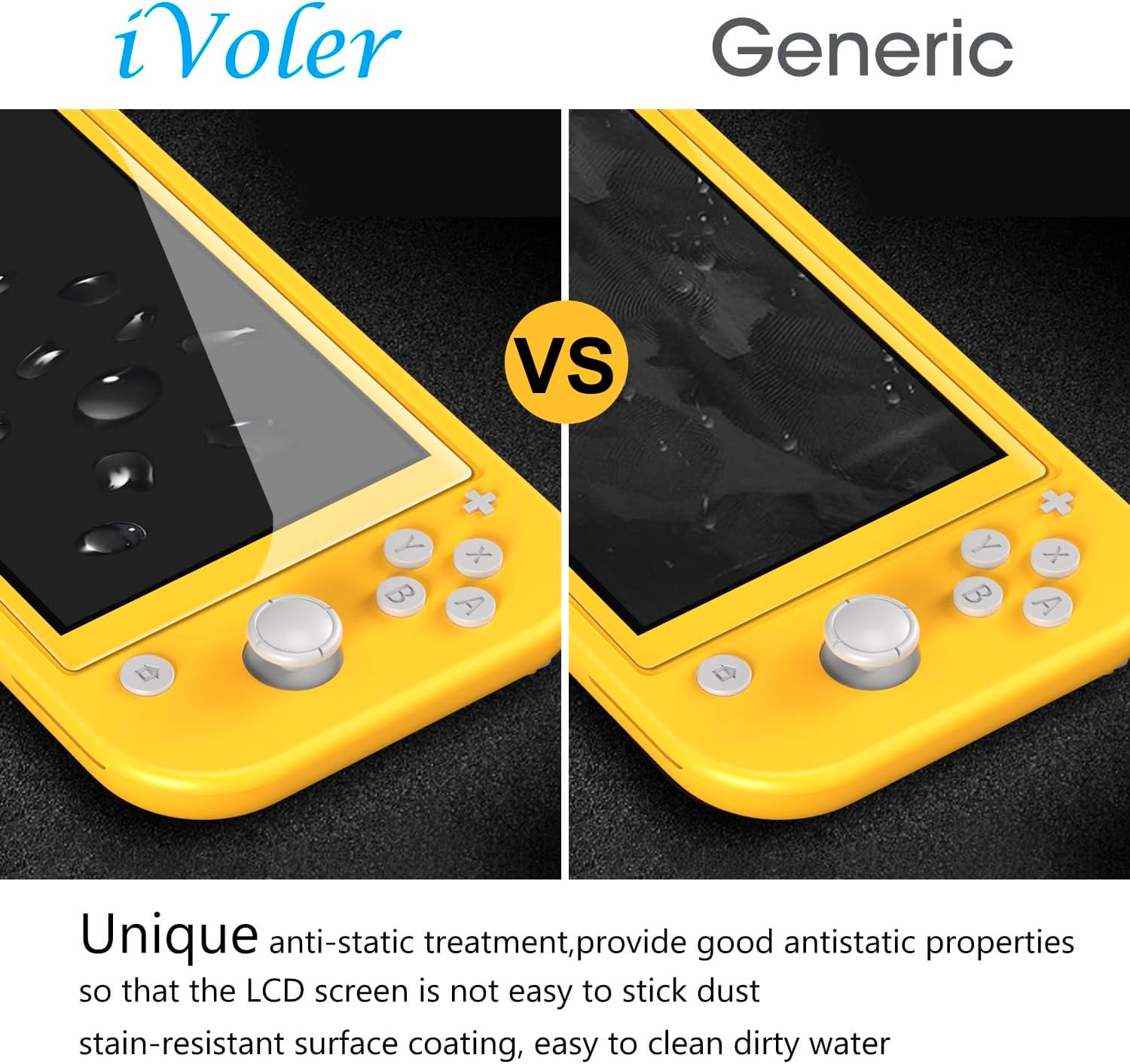 Ivoler [4 Pack Screen Protector Tempered Glass for Nintendo Switch Lite, Transpa