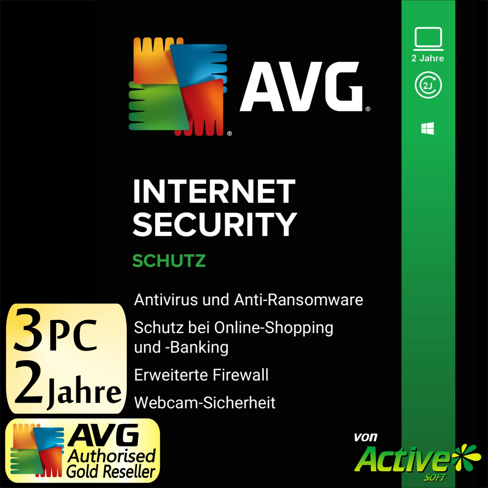 AVG AntiVirus 2026 3 PC 2 Years | FULL VERSION / Upgrade | Internet Security DE