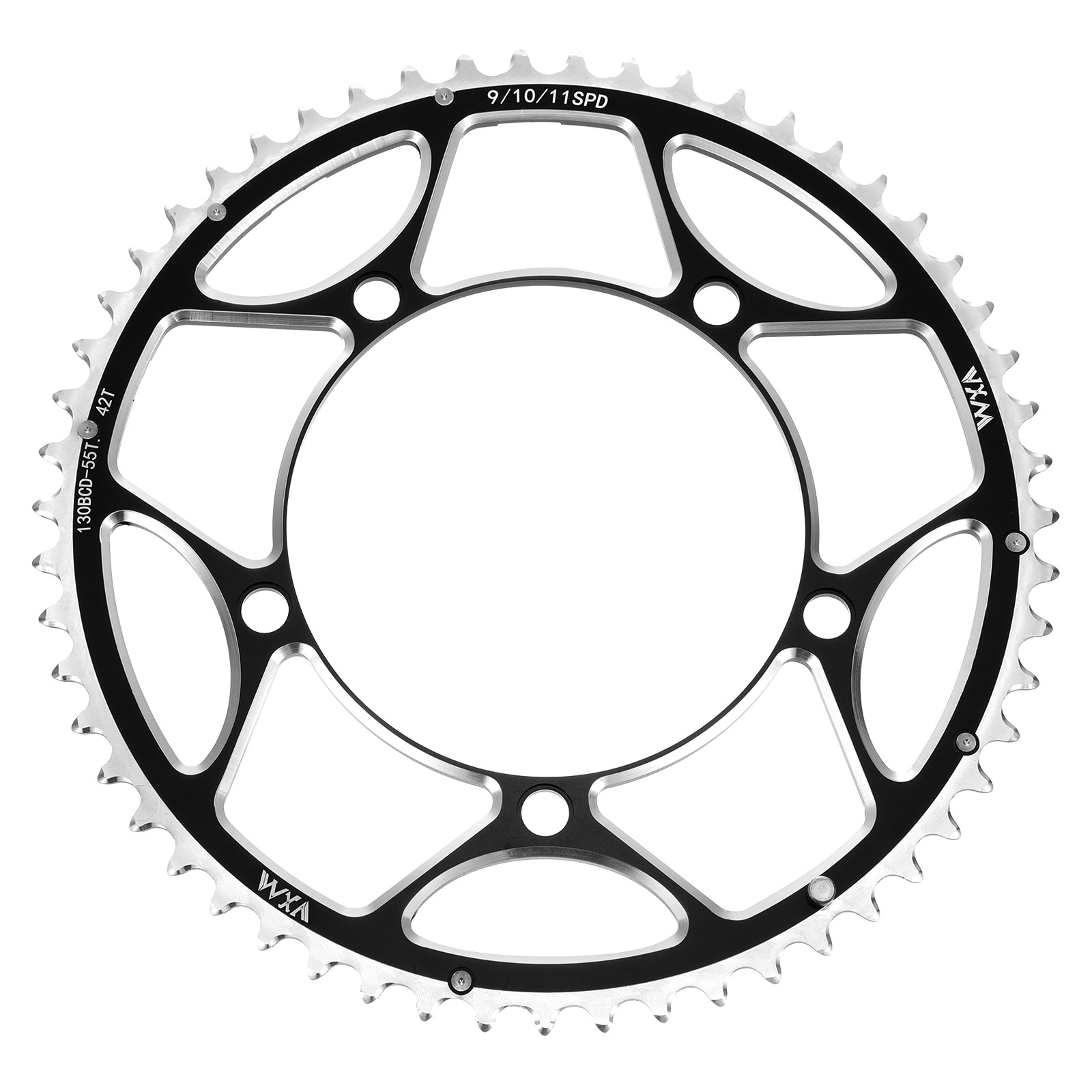 130BCD Bike Chainring 55T Round Narrow Wide Single Chainring for Road Bike