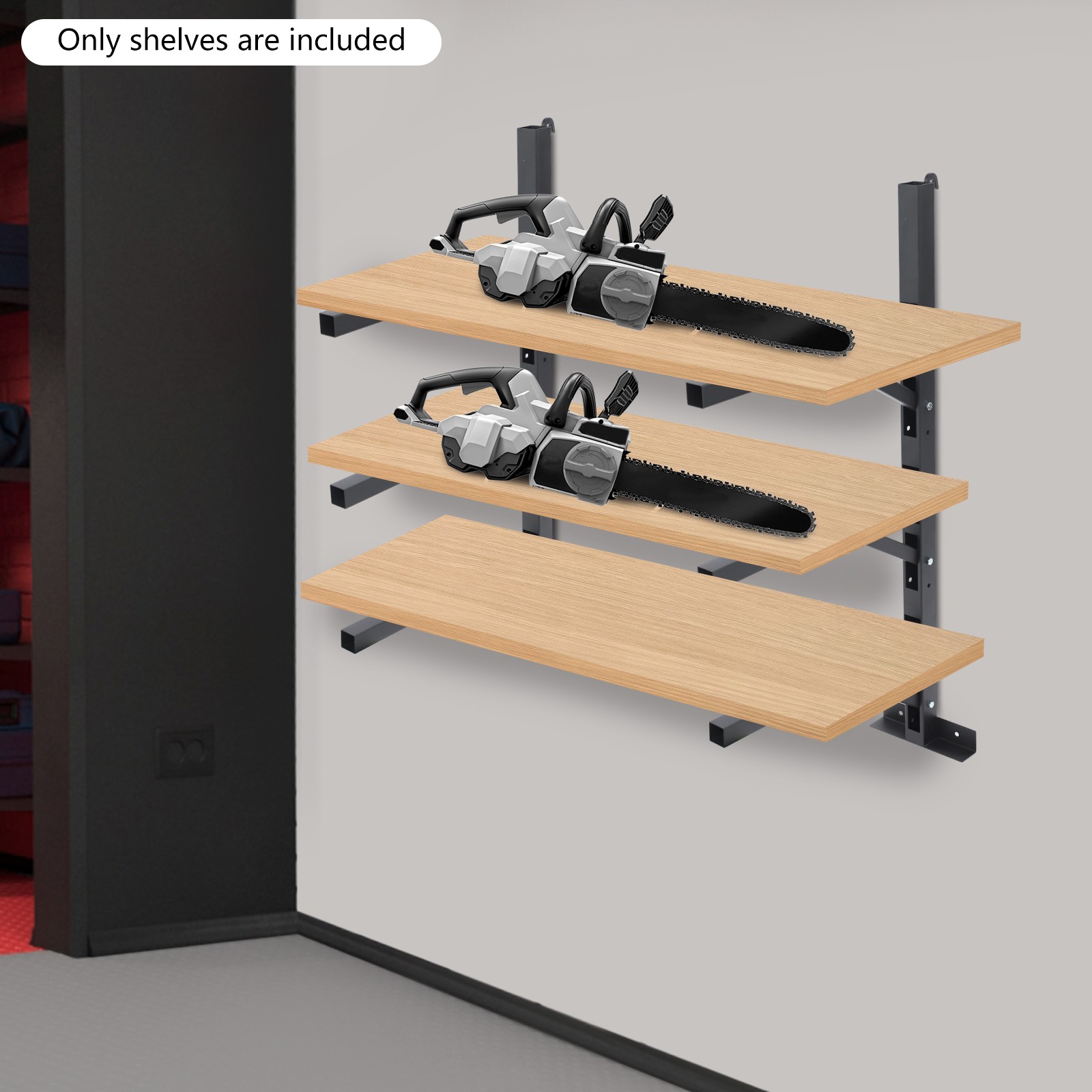 3-Tier Cargo Container Storage Shelf Bracket 2x Container Shelving Bracket Set