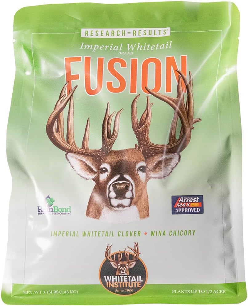 FUSION Deer Food Plot Seed for Spring or Fall Planting, Blend of Clover and Chic