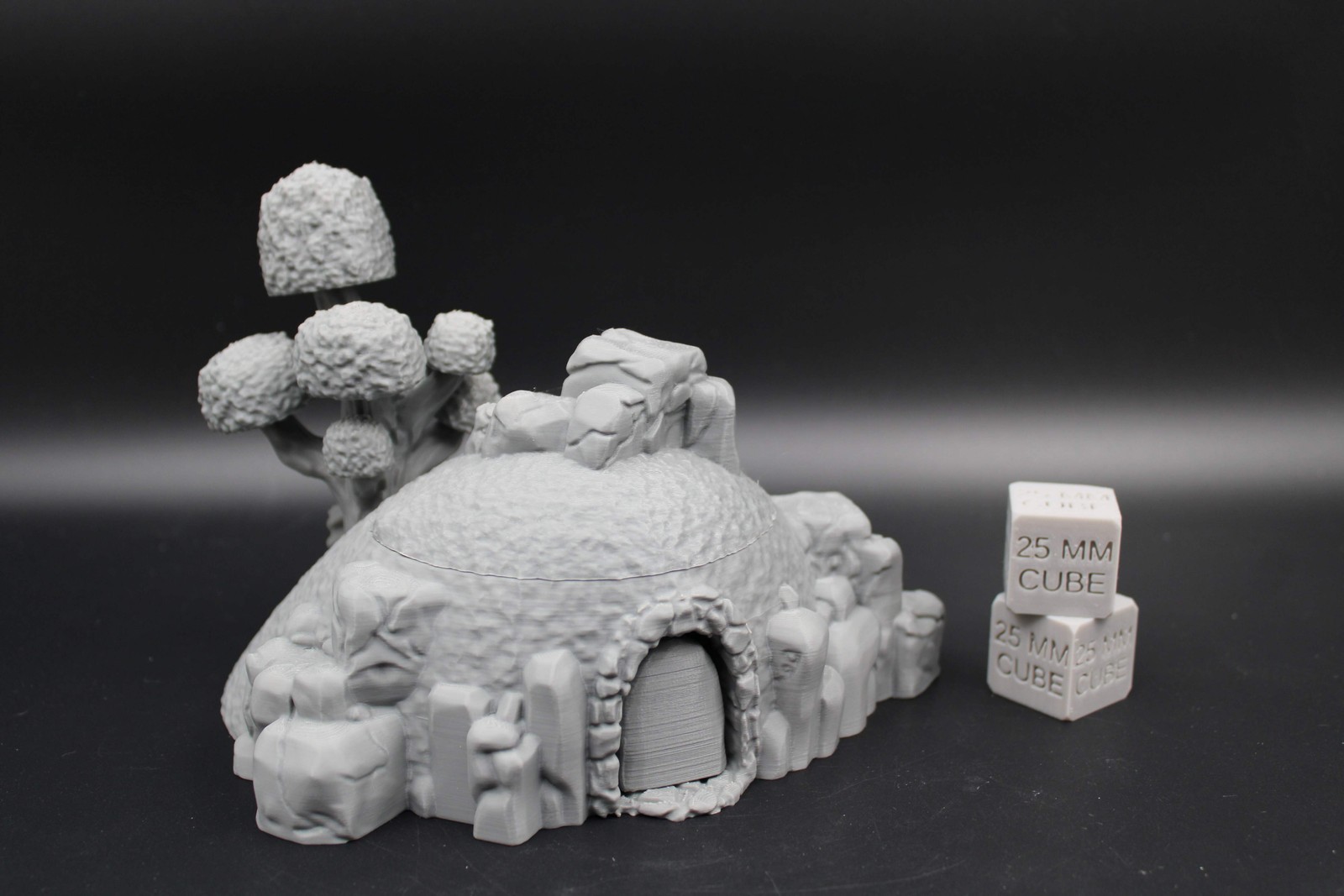 Burial Mound Barrow Tomb Forest Tree 28mm skirmish rpg wargame terrain tabletop
