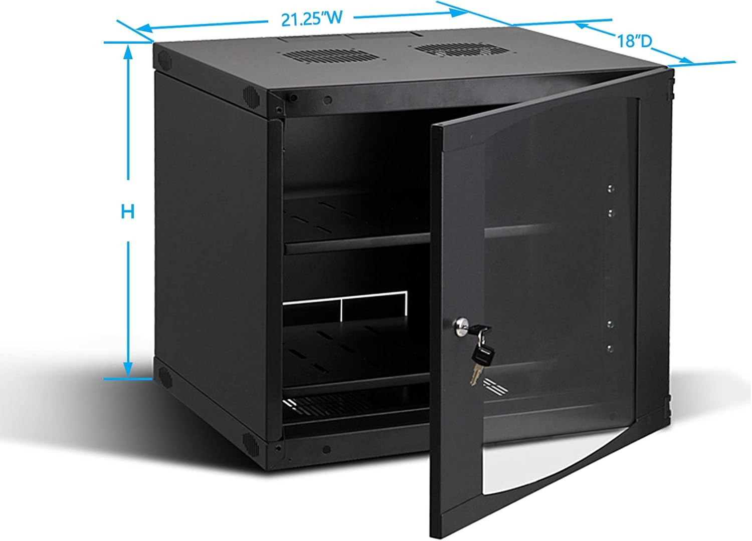 Wall Mount Server Cabinet for Networking Data Home Video Wifi Internet System wi