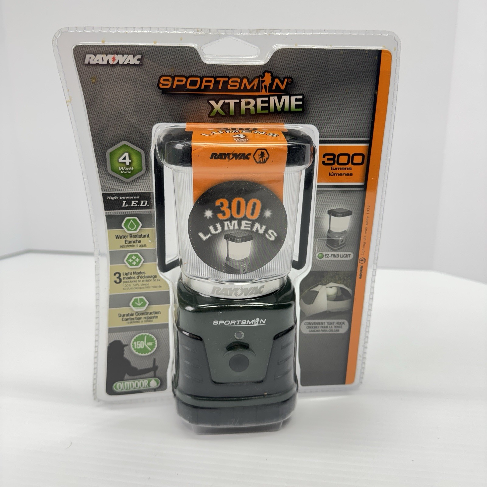 Rayovac SE3DLN Sportsman Extreme 300 Lumens LED Lantern 3D Battery Power 150 Hrs