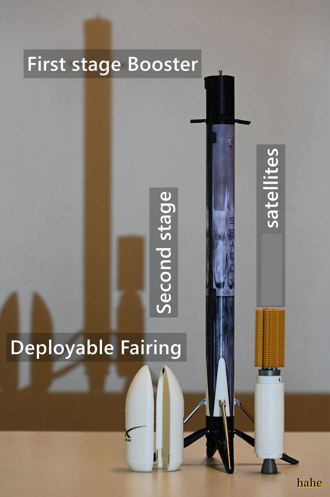 1/120 SpaceX Falcon 9 Rocket Model Block5 Recovery Rocket 3D Printed 60cm/23''