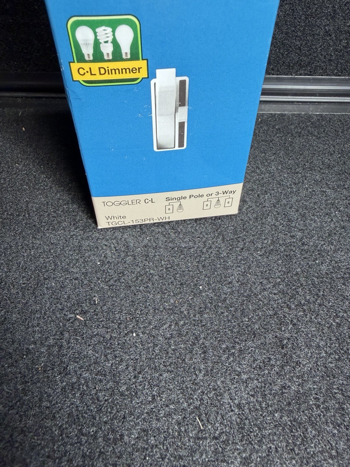 Lutron TGCL-153PR-WH Toggle Dimmer Switch - Gray