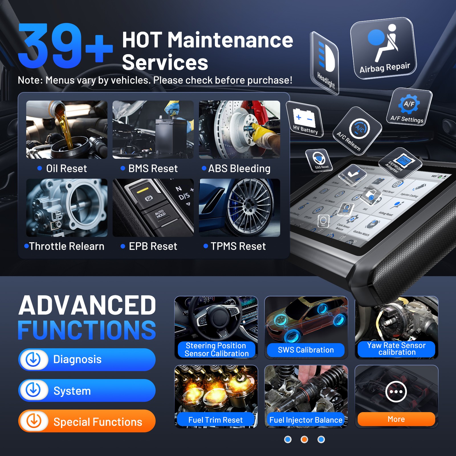 2026 XTOOL D7W Wireless OBD2 Scanner Bidirectional Diagnostic Tool ECU Coding