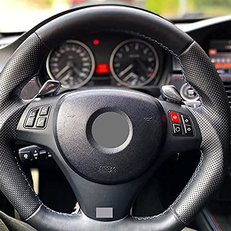 Car Engine Start Stop Switch Button Red Steering Wheel M Mode For BMW E92 E90 M3