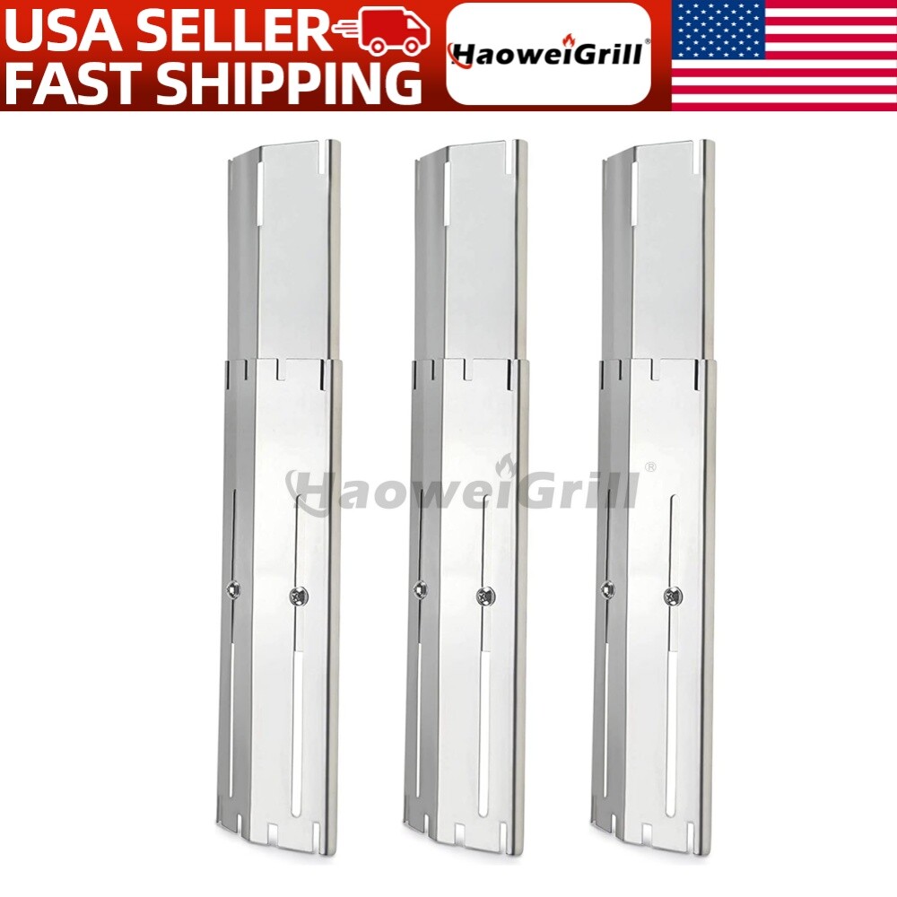 3-Pack Universal Grill Heat Plates Adjustable BBQ Replacement Part for Gas Grill