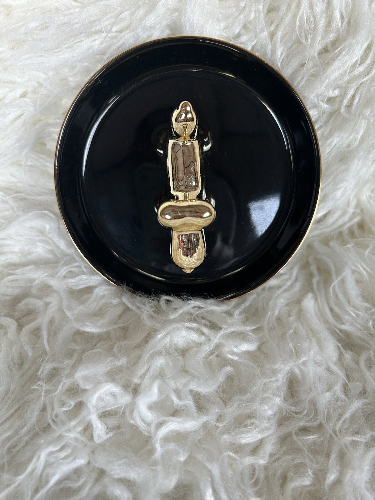 Black Gold Dog Trinket Tray