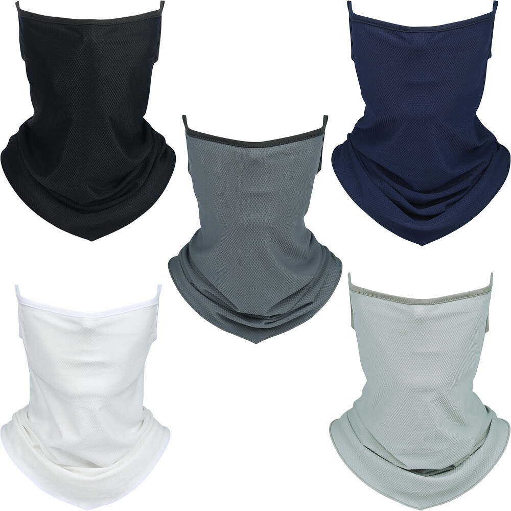 Unisex Non Slip Headwear Neck Gaiter with Ear Loops Neck Covers Breathable Mask