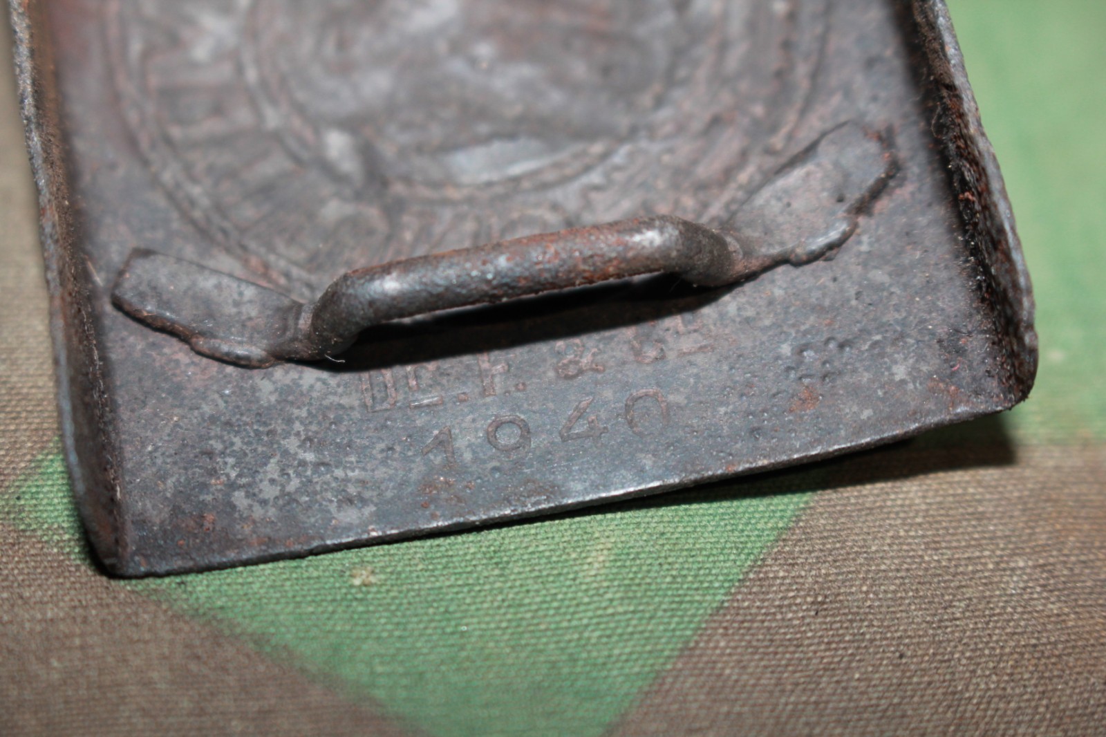 ORIGINAL WW2 GERMAN ARMY WEHRMACHT HEER BELT WITH STEEL BUCKLE DENAZIFIED 1940