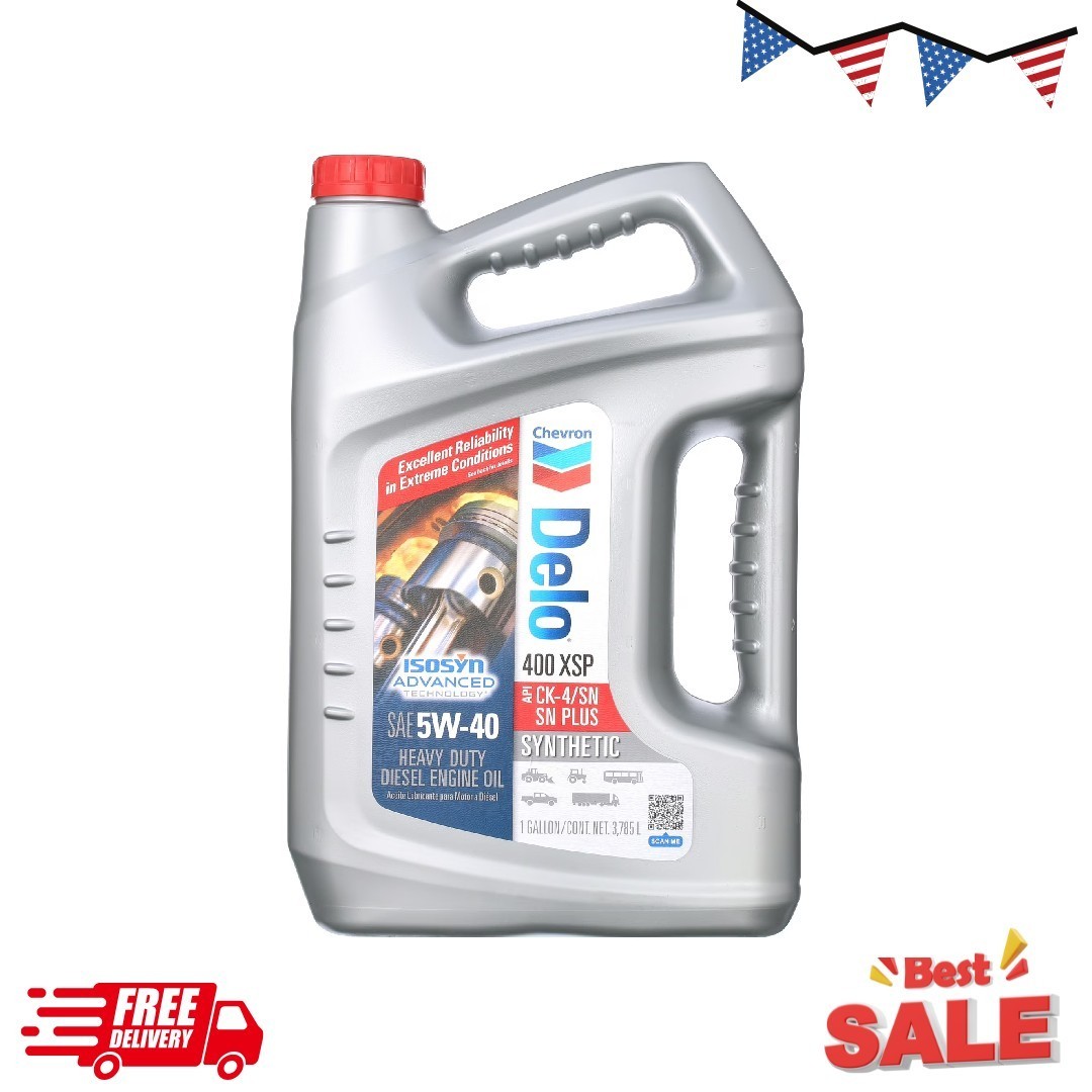 Chevron Delo 400 XSP Synthetic 5W-40 Heavy Duty Diesel Motor Oil, 1 Gallon
