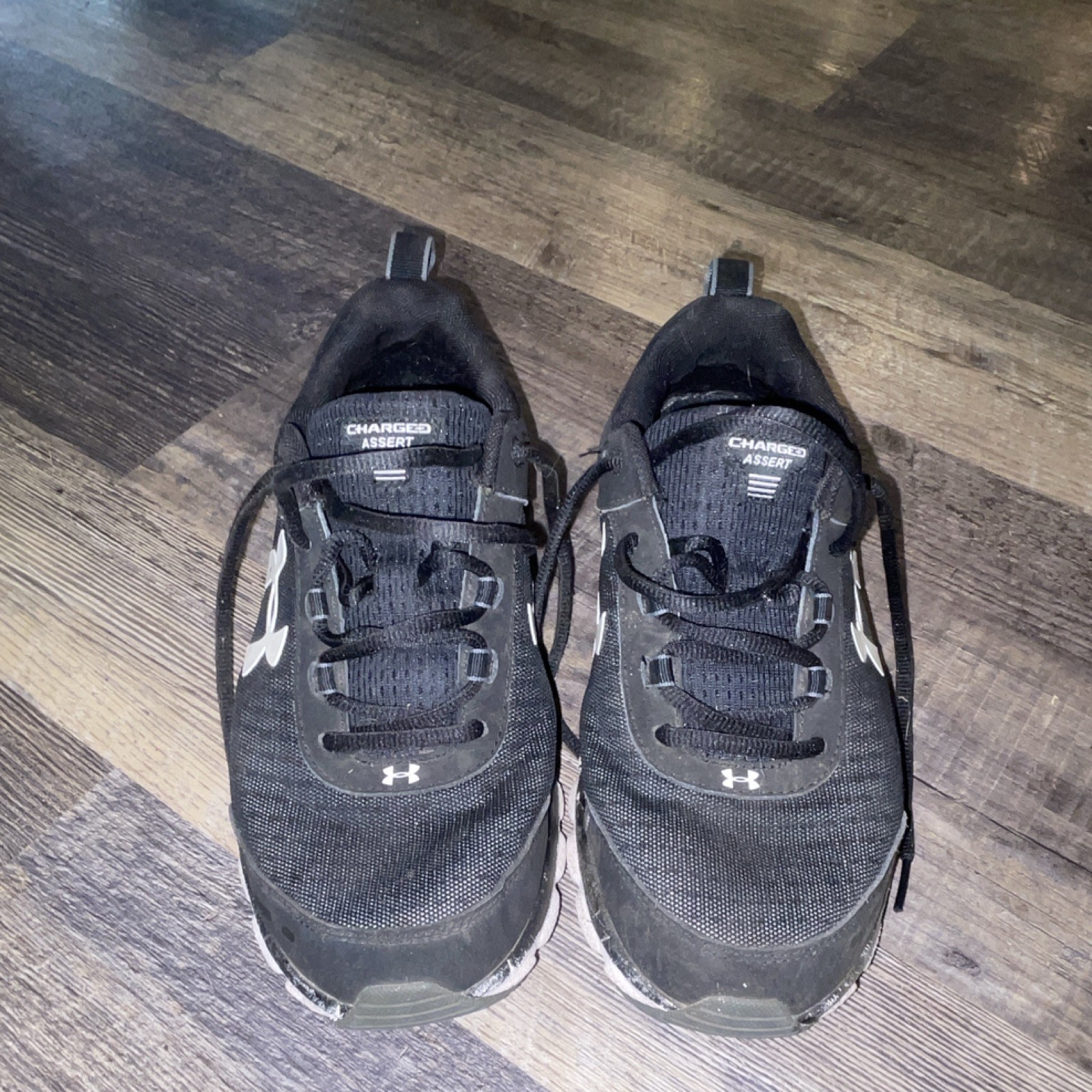 Under Armour Charged Assert Men's Black Mesh Running Shoes US 11 Breathable