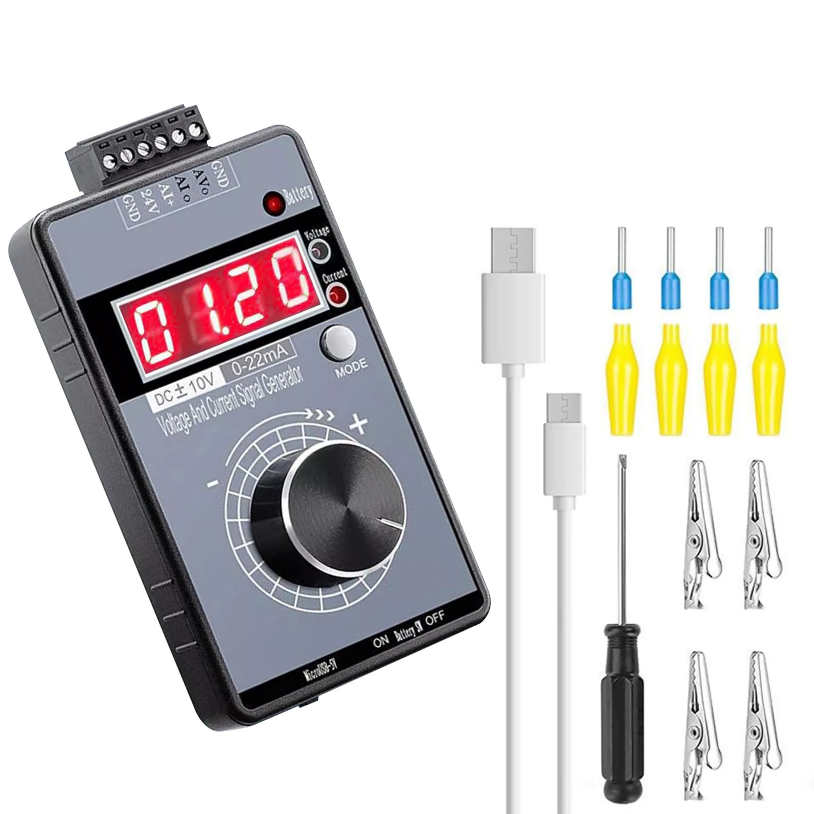 High-precision Handheld Signal Generator Analog Voltage 0-10V Current 4-20mA