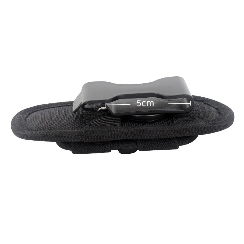 LED Flashlight Lining 360° Rotating Torch Holster Black Nylon Clip