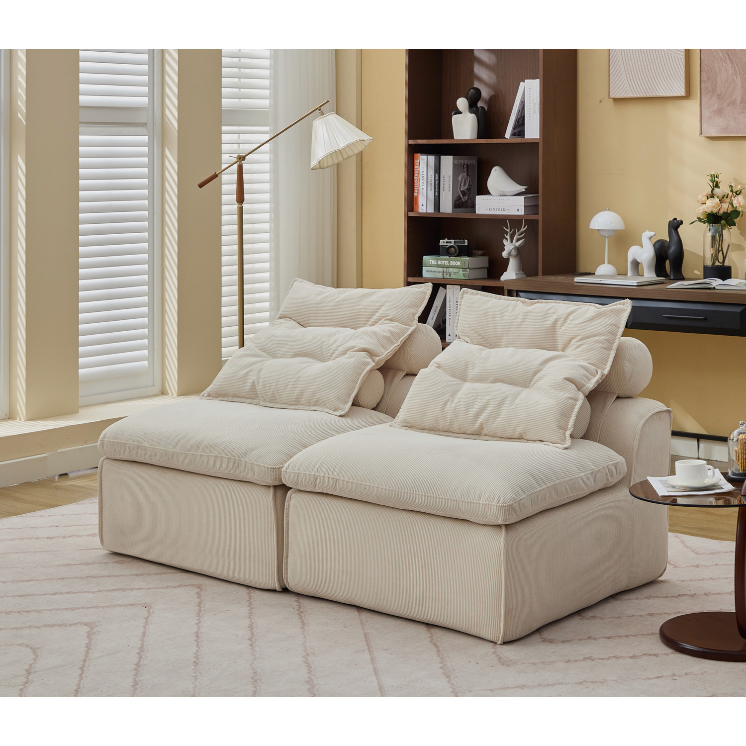 Modular Sofa Couch 2 Seater Sectional Sofa Upholstered Sofa For Living Room