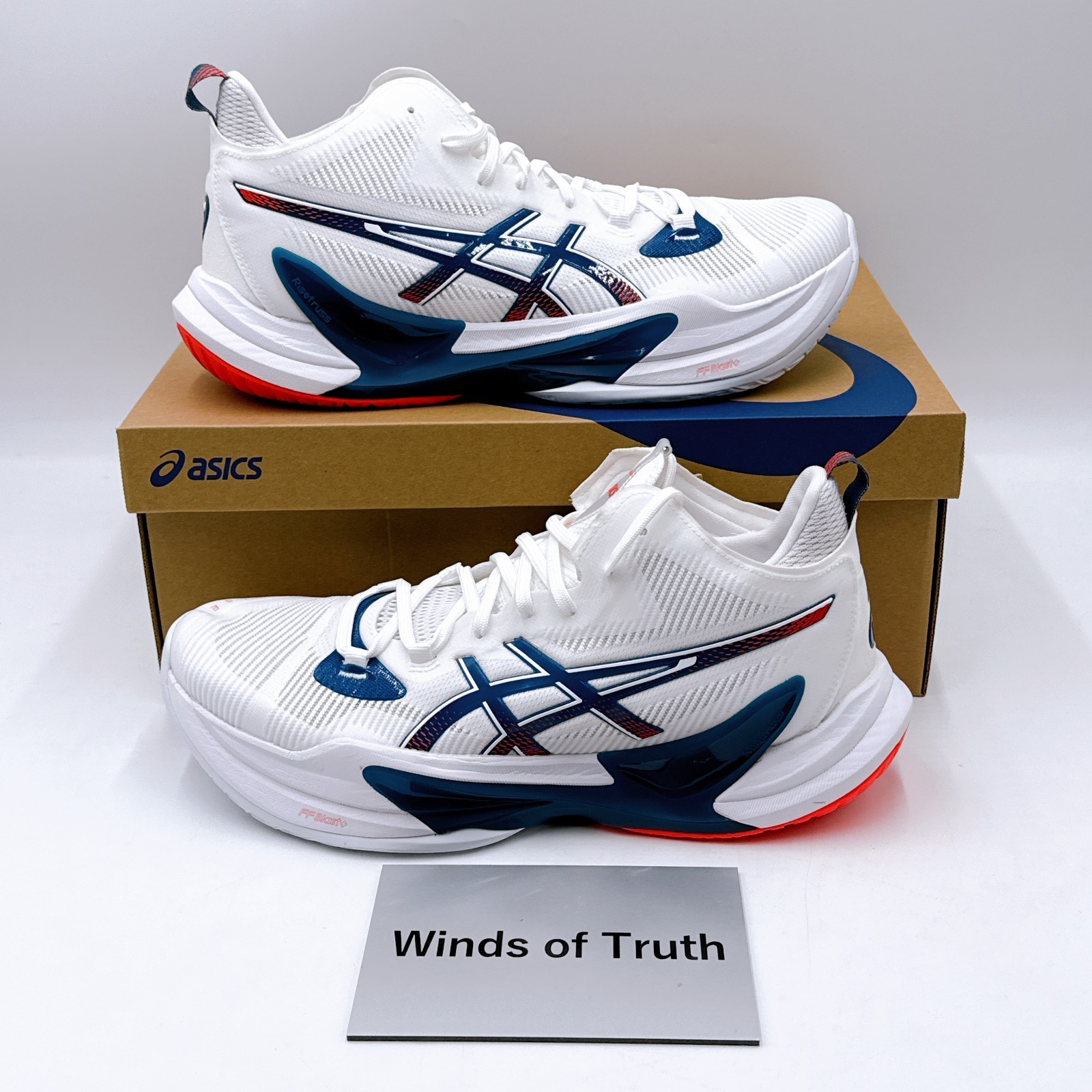 ASICS METARISE 2 1051A089 101 White Indigo Fog Volleyball Shoes US 8 - 15 New
