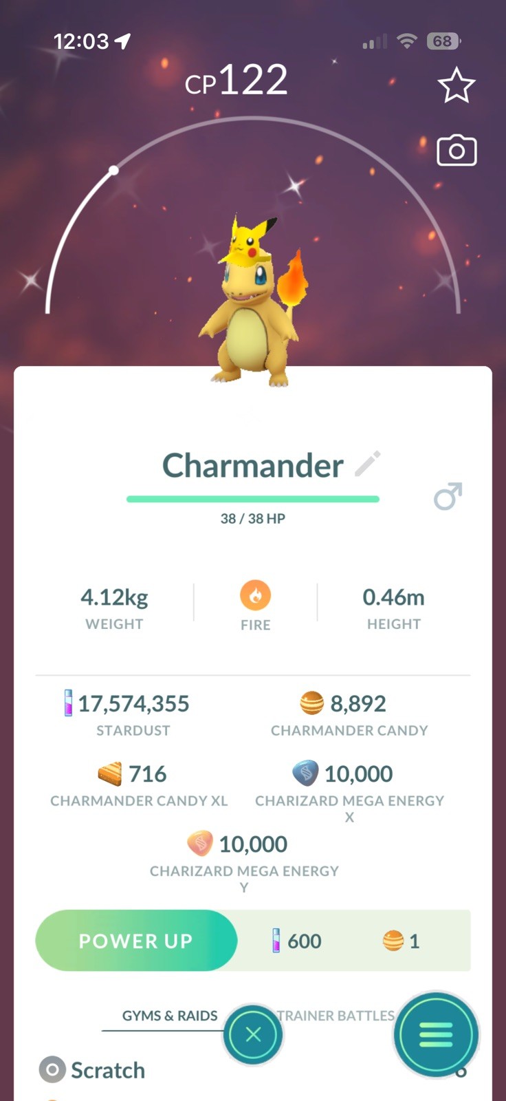 Shiny Charmander Pikachu Hat Go Fest 2026 - Pokémon Trade Go 