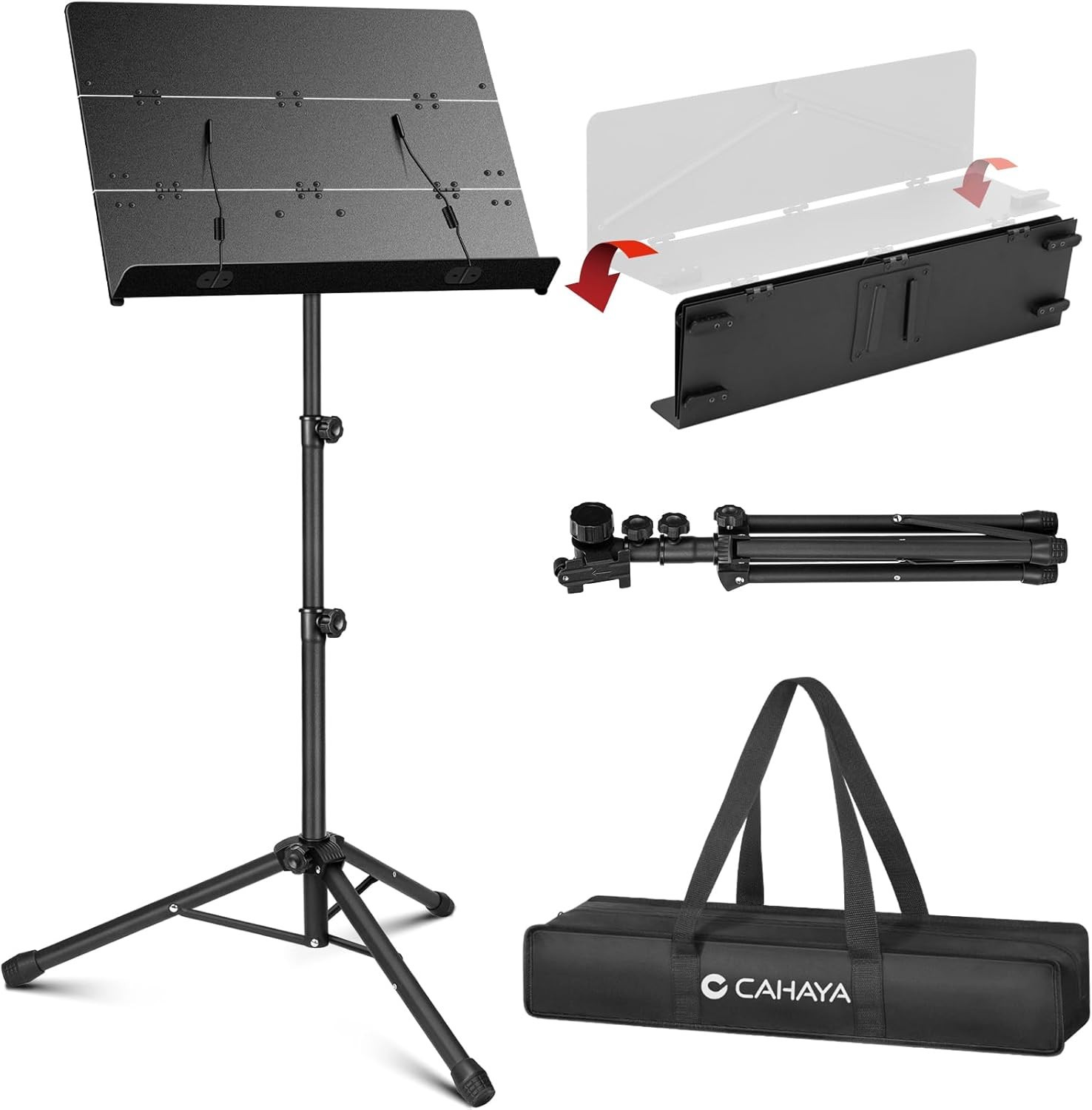 Atril Partituras Para Musica De Partitura Stand Plegable Portatil Soporte Kit