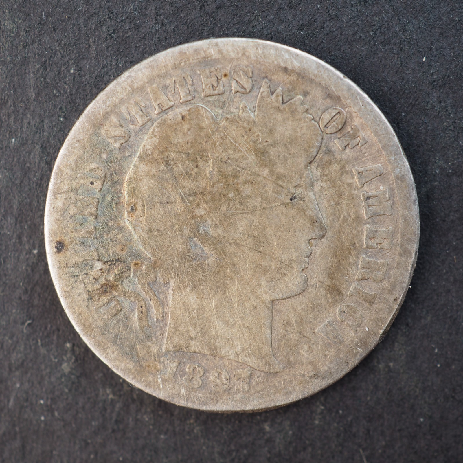 1897 *O* BARBER SILVER DIME ***NICE COIN!*** - FREE SHIPPING! C4387